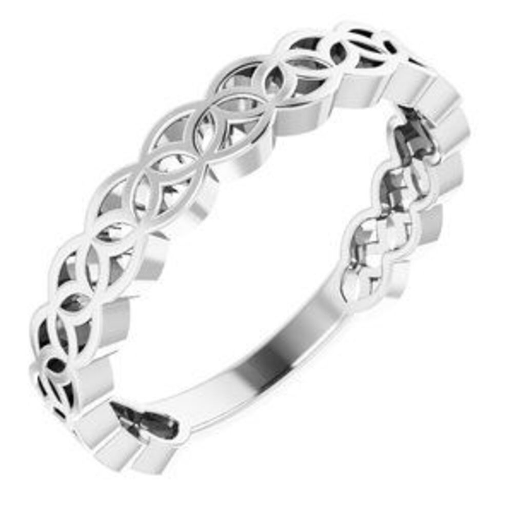 Sterling Silver Geometric Stackable Ring - image 1